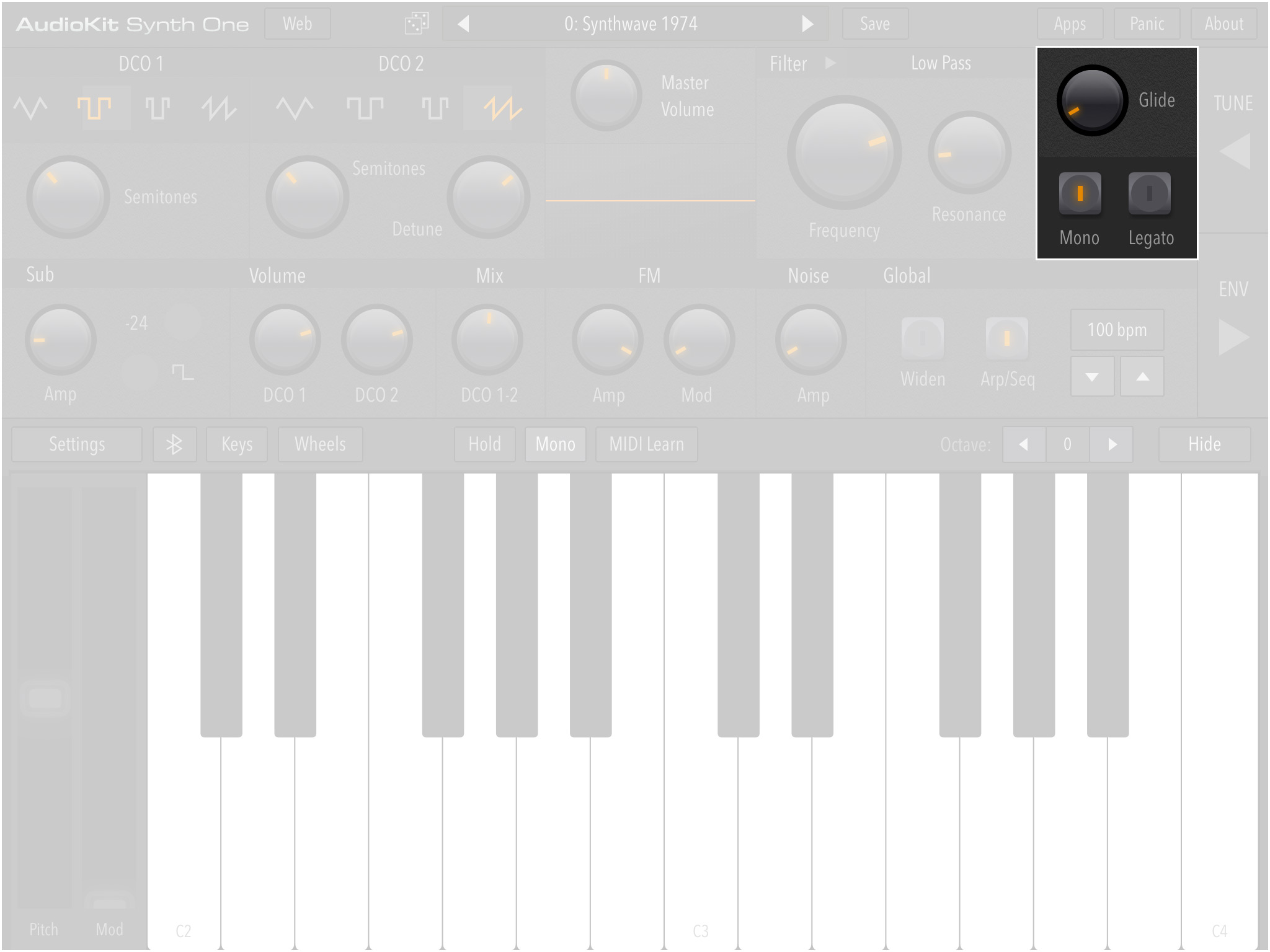 Main Panel: Note Control