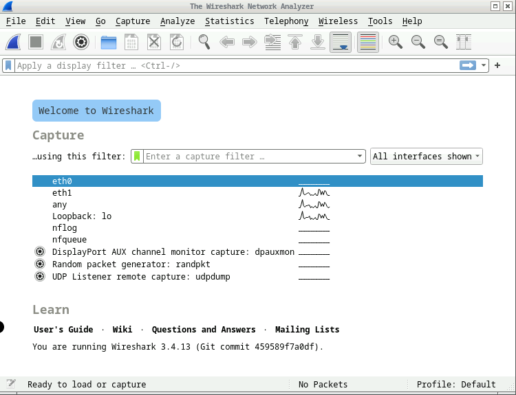 Wireshark Interfaces