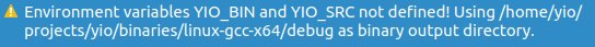 YIO variables not defined warning