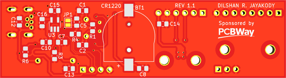 PCB bottom track layout