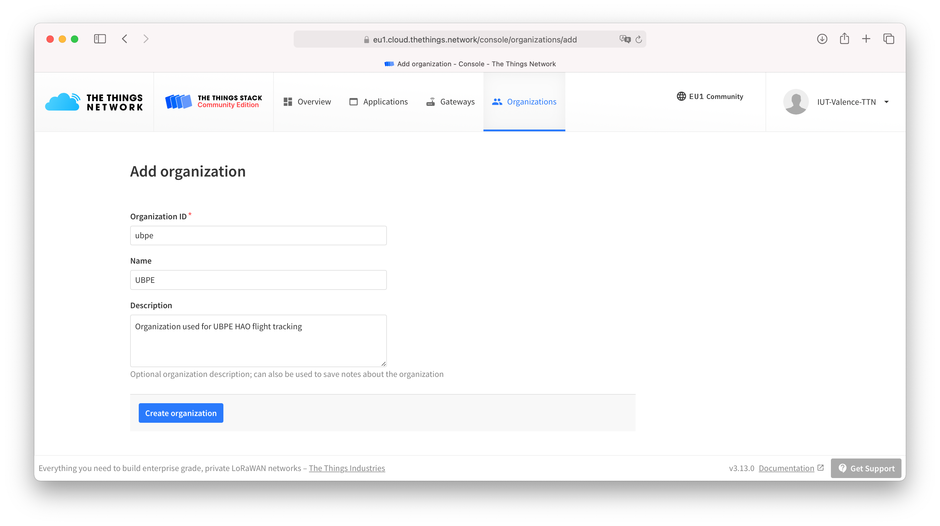 ttn-v3-organization-create
