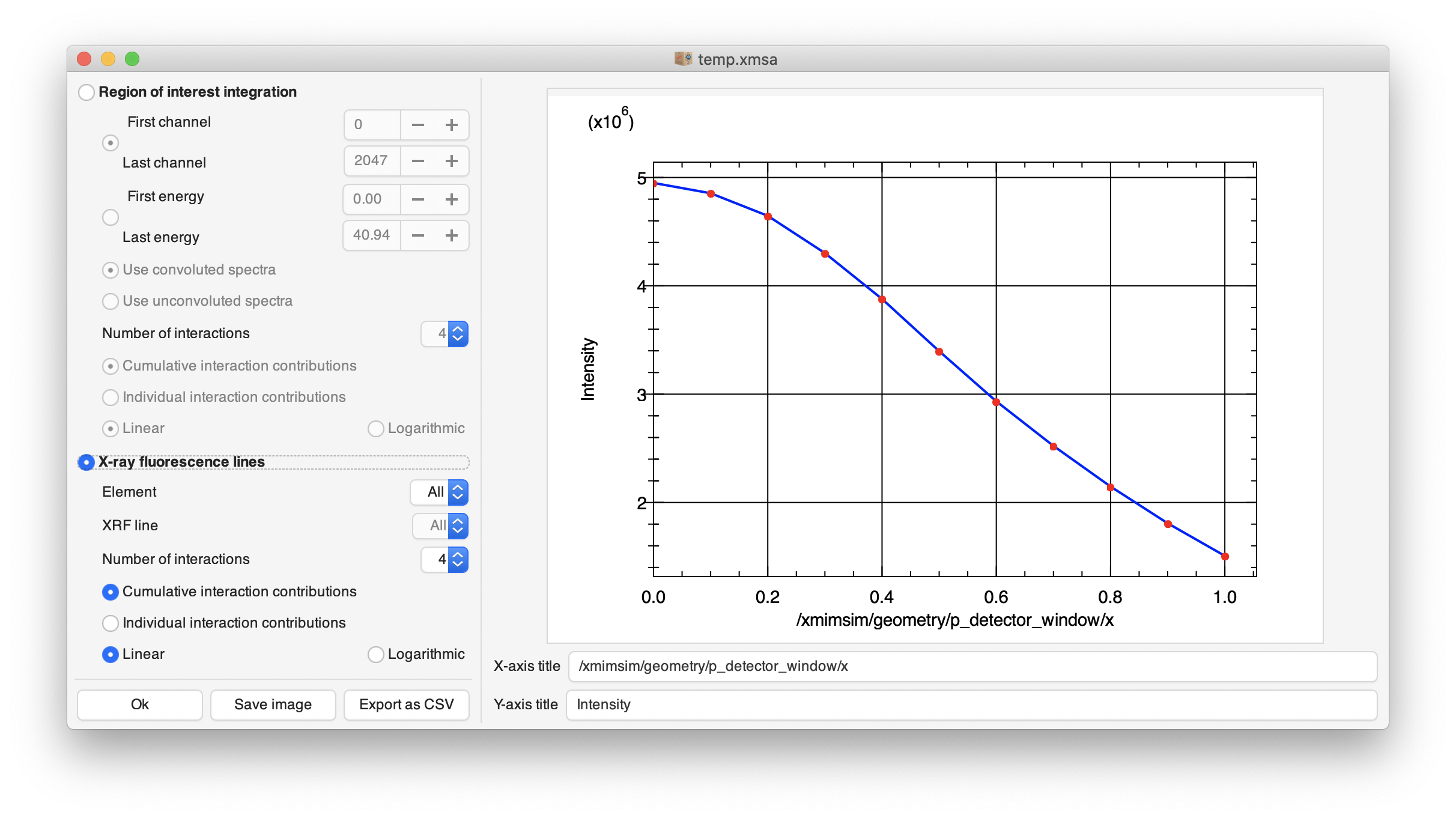 Batch mode plot window for one variable parameter