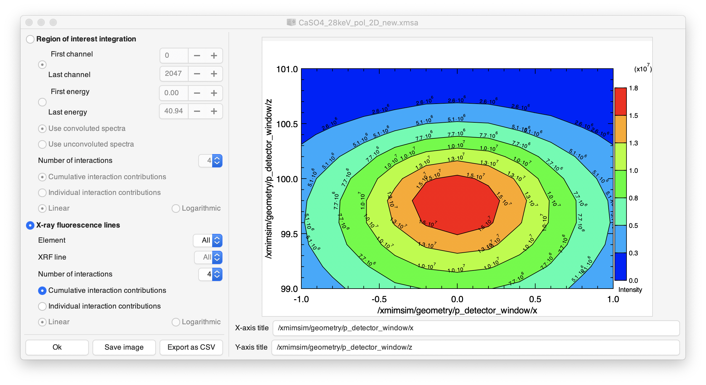 Batch mode plot window for two variable parameters